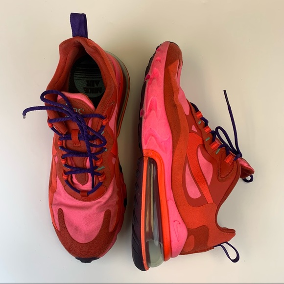 Nike Shoes - Nike Air Max 270 React Running Shoes Women's Size 9 - AT6174-600 - Mystic Red
